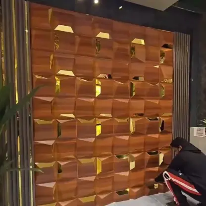 Reflexívny™ 3D PVC zrkadlový panel na stenu 50 x 50 cm - 8 kusov