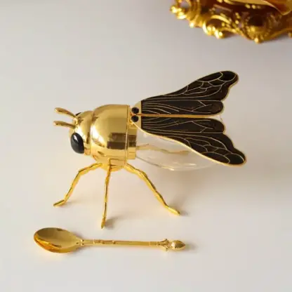 BeeJar™ dizajn pohára na med s lyžičkou