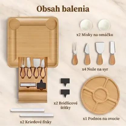 Plattera™ súprava servírovacej dosky na syry a údeniny