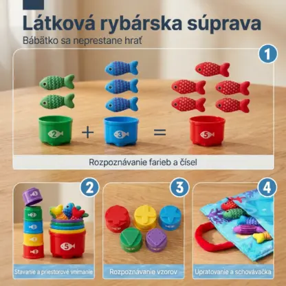 HookaPlay™ Montessori rybárska a triediaca hra pre batoľatá