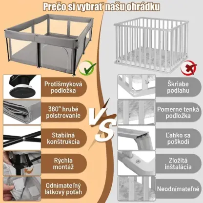NestPlay™ skladacia detská ohrádka (127 x 127 cm)