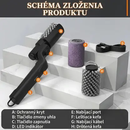 CharBlaze™ elektrická čistiaca kefa na gril-middle